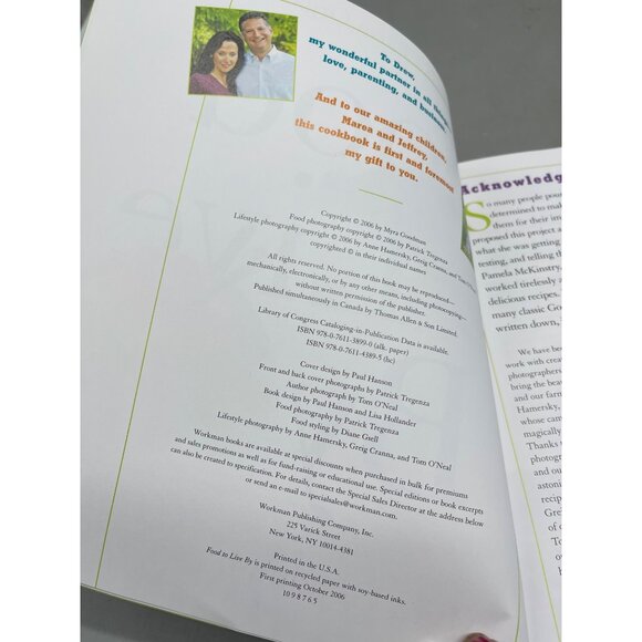 Food to live by by Myra Goodman paperback cookbook organic English 2003 READ - Picture 6 of 6